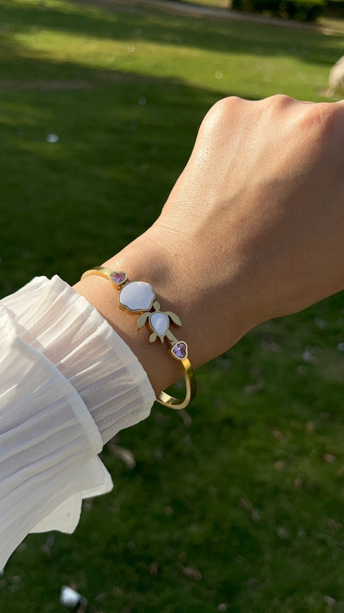 Turtle Bangle - Stainless Steel