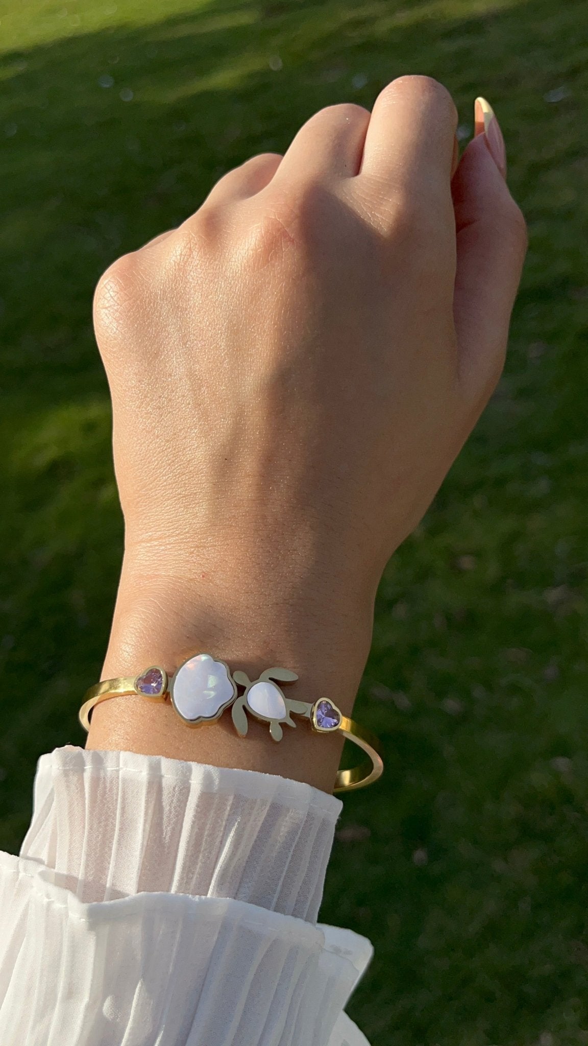 Turtle Bangle - Stainless Steel