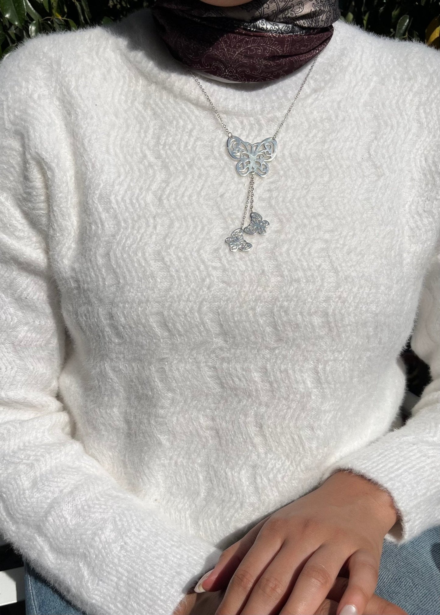 The Butterfly Necklace - Silver Plated