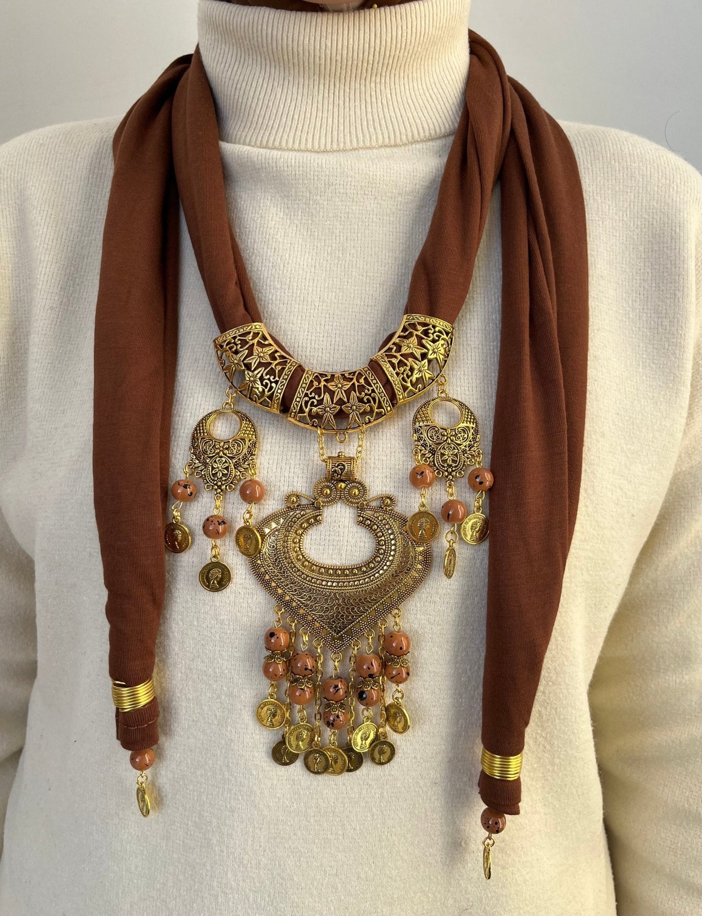Eileen Necklace Scarf - Cotton