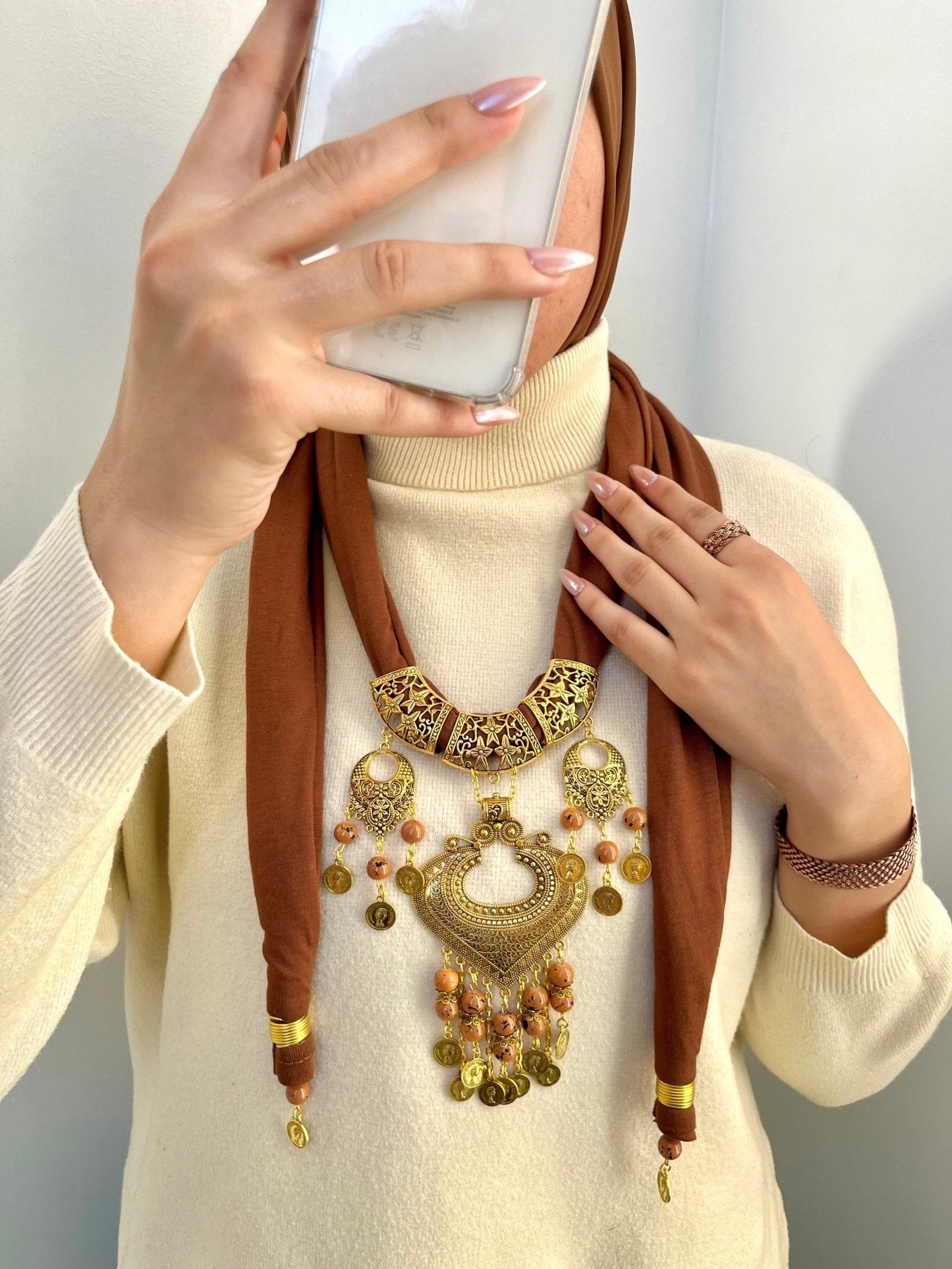 Eileen Necklace Scarf - Cotton