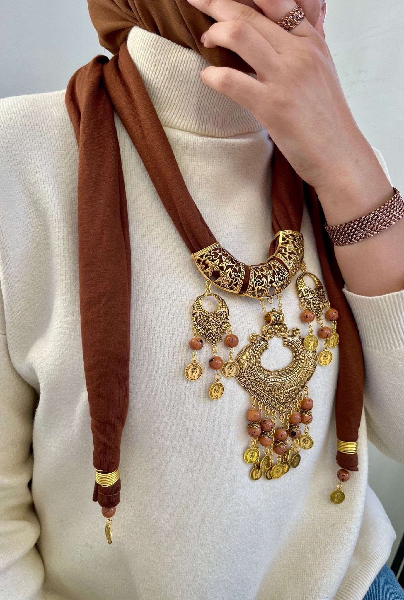 Eileen Necklace Scarf - Cotton
