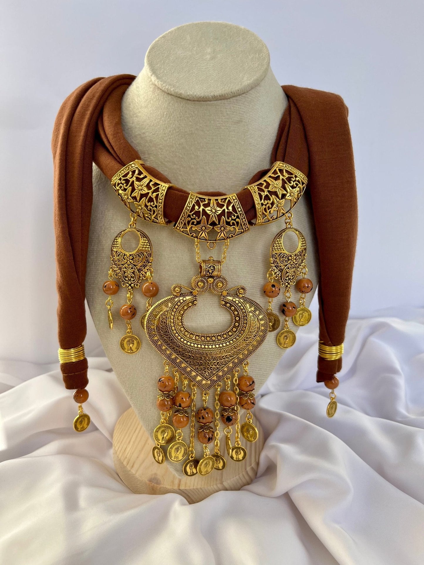 Eileen Necklace Scarf - Cotton
