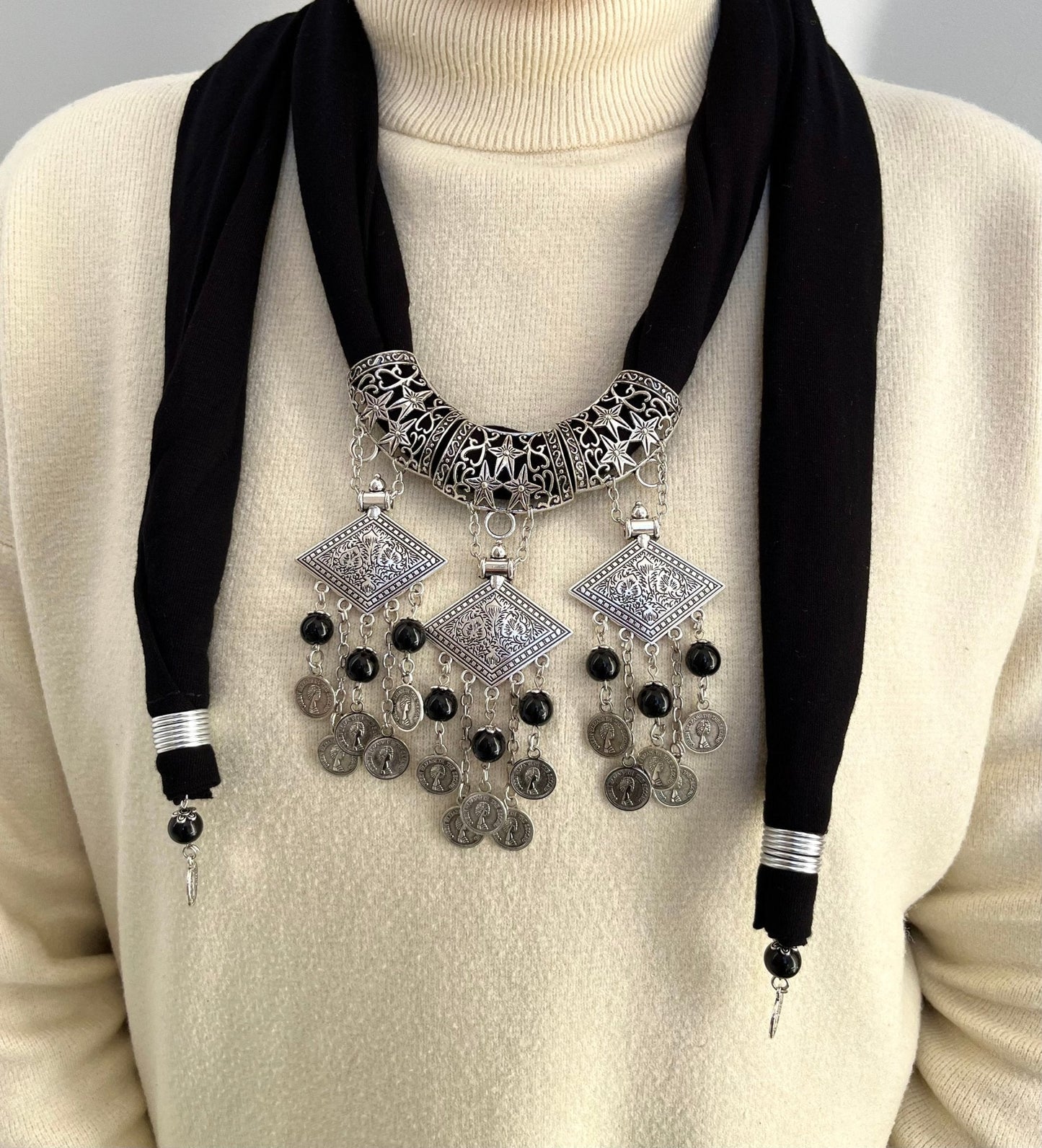 Neva Necklace Scarf - Cotton