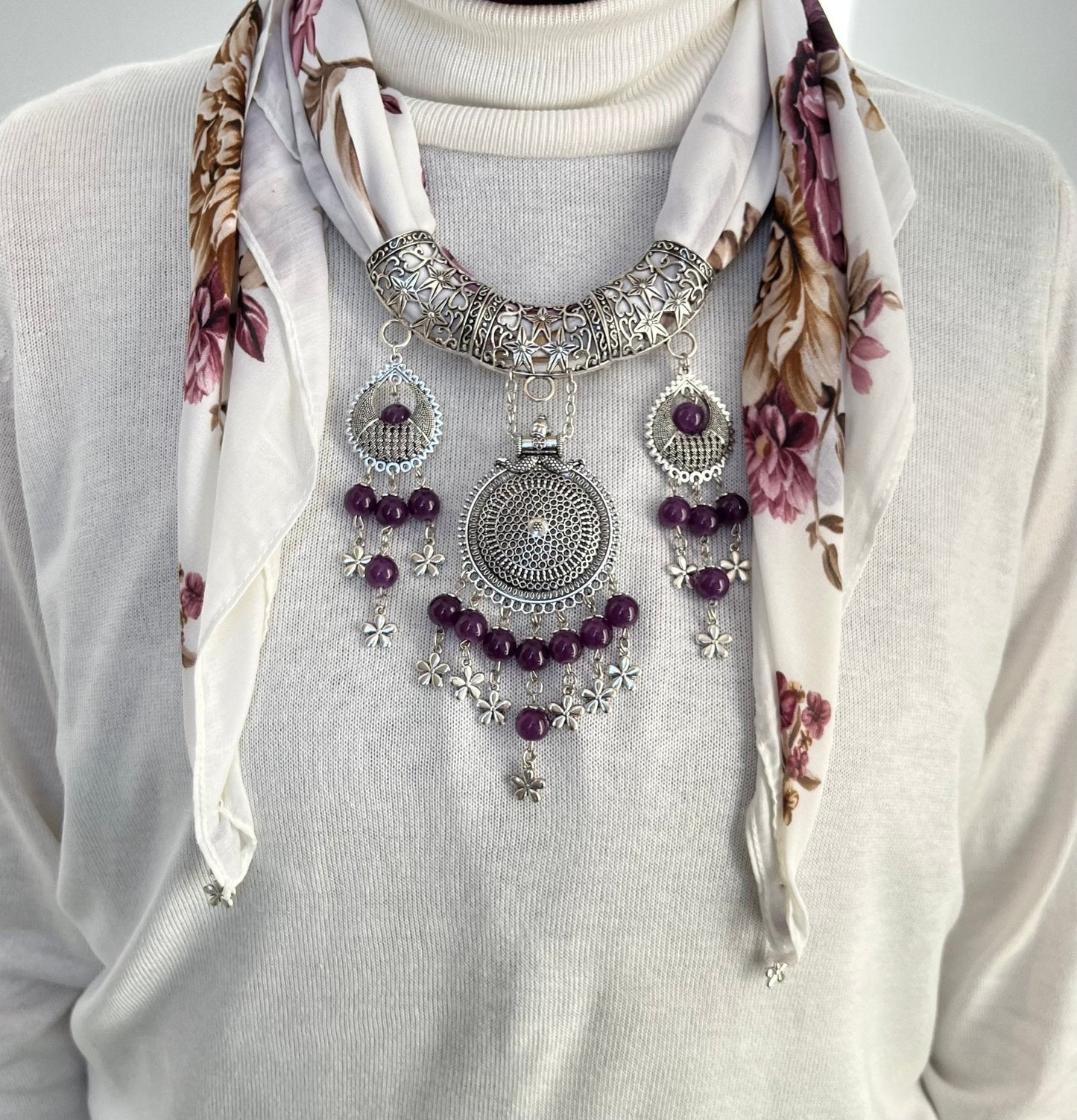 Bahar Necklace Scarf - Cotton