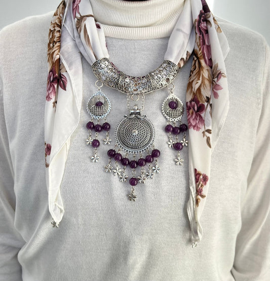 Bahar Necklace Scarf - Cotton