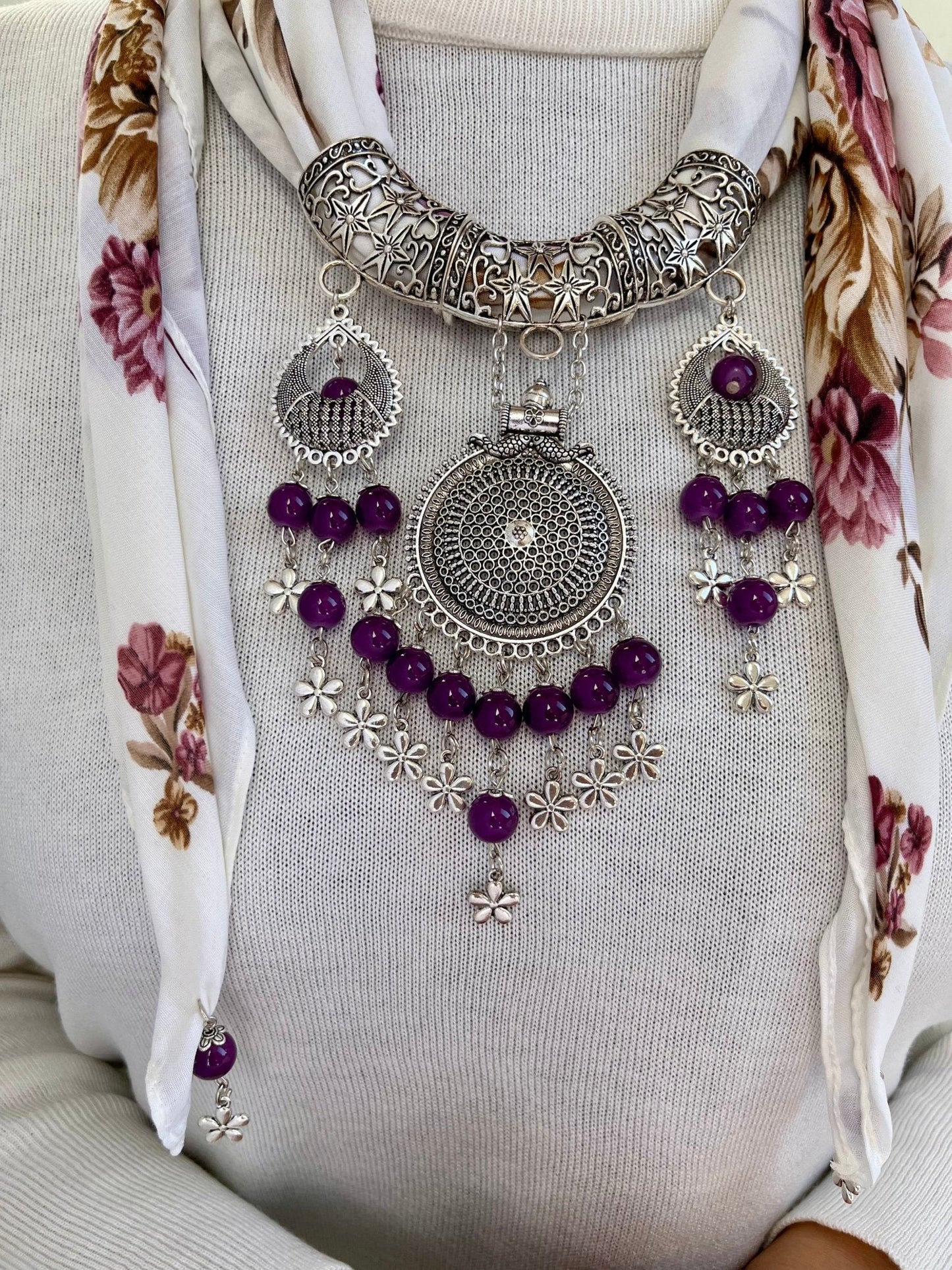 Bahar Necklace Scarf - Cotton