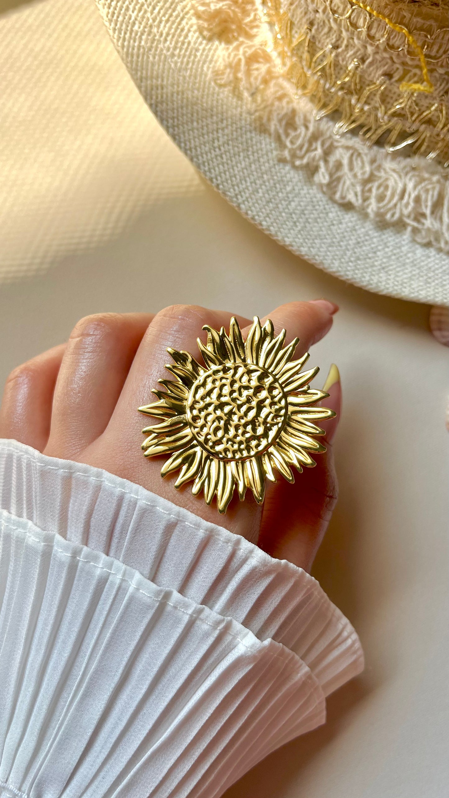 Sunflower Ring - Stainless Steel
