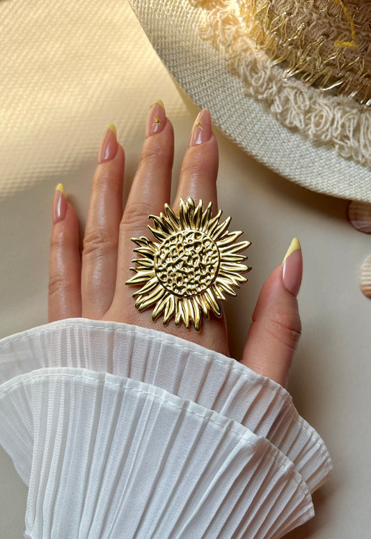 Sunflower Ring - Stainless Steel