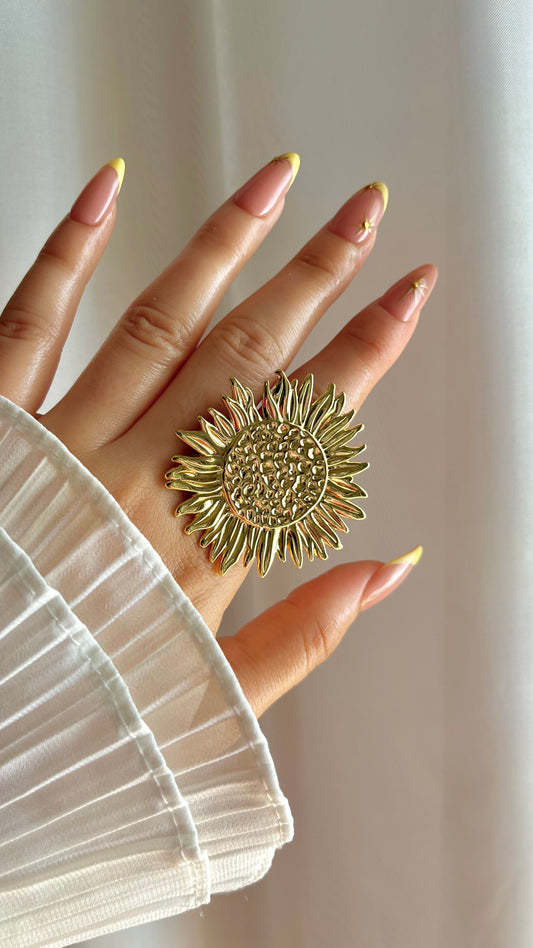 Sunflower Ring - Stainless Steel