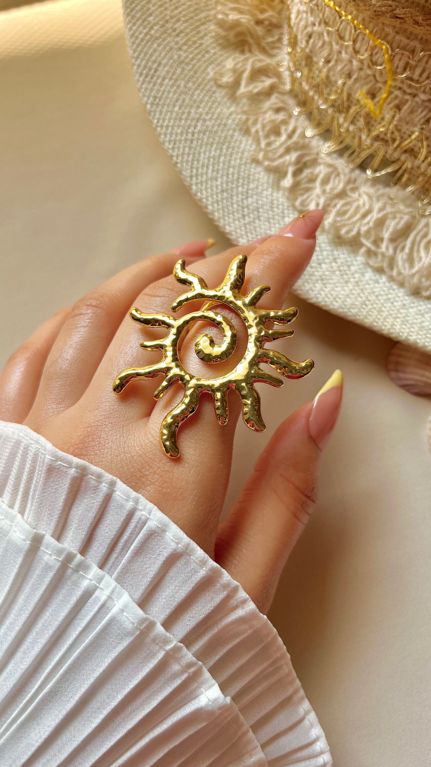Sun Rays Ring - Stainless Steel