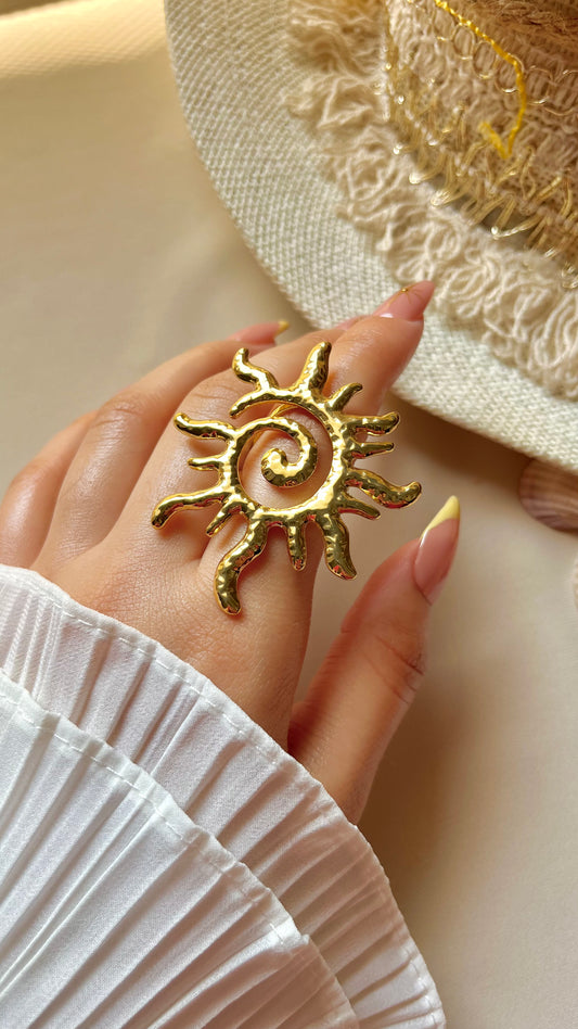 Sun Rays Ring - Stainless Steel