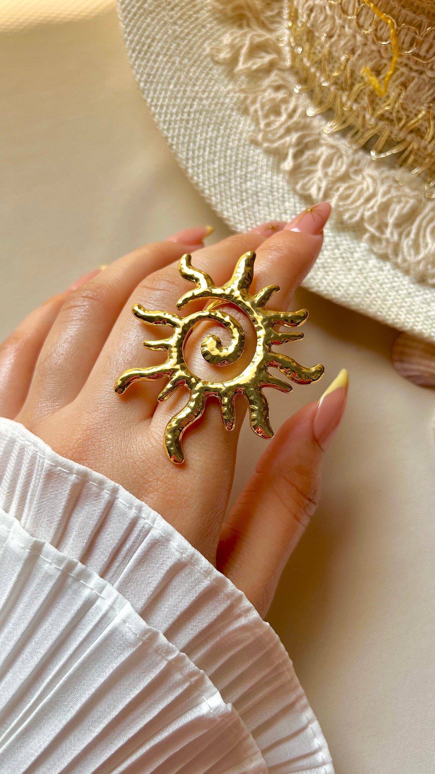 Sun Rays Ring - Stainless Steel