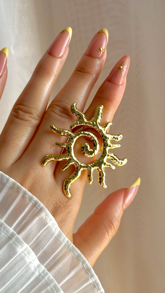 Sun Rays Ring - Stainless Steel