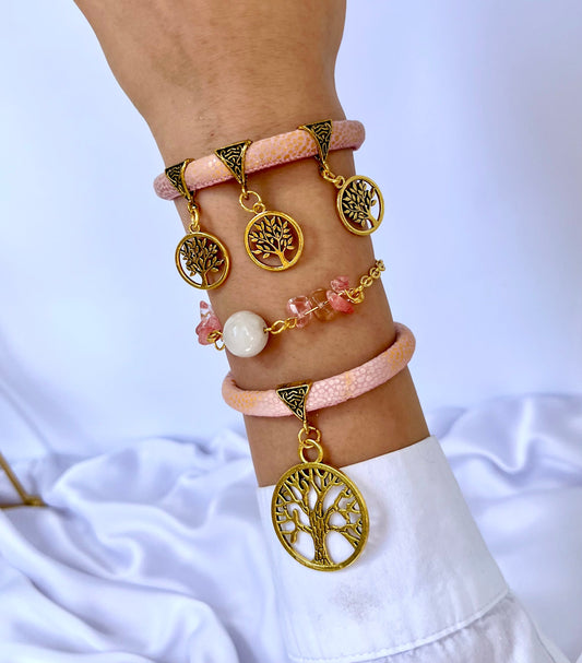 Pink Bracelet – Leather Set