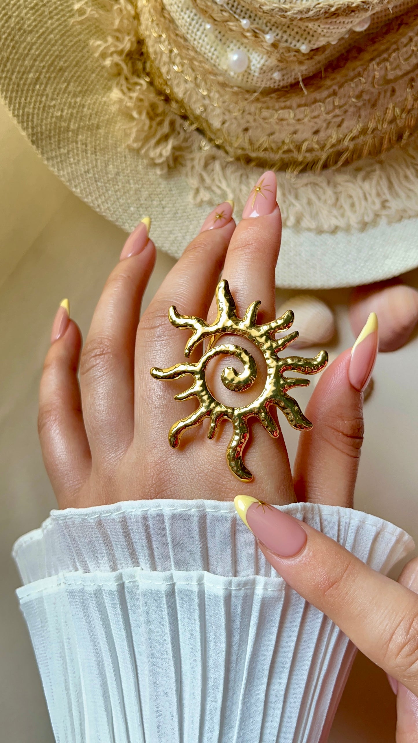 Sun Rays Ring - Stainless Steel