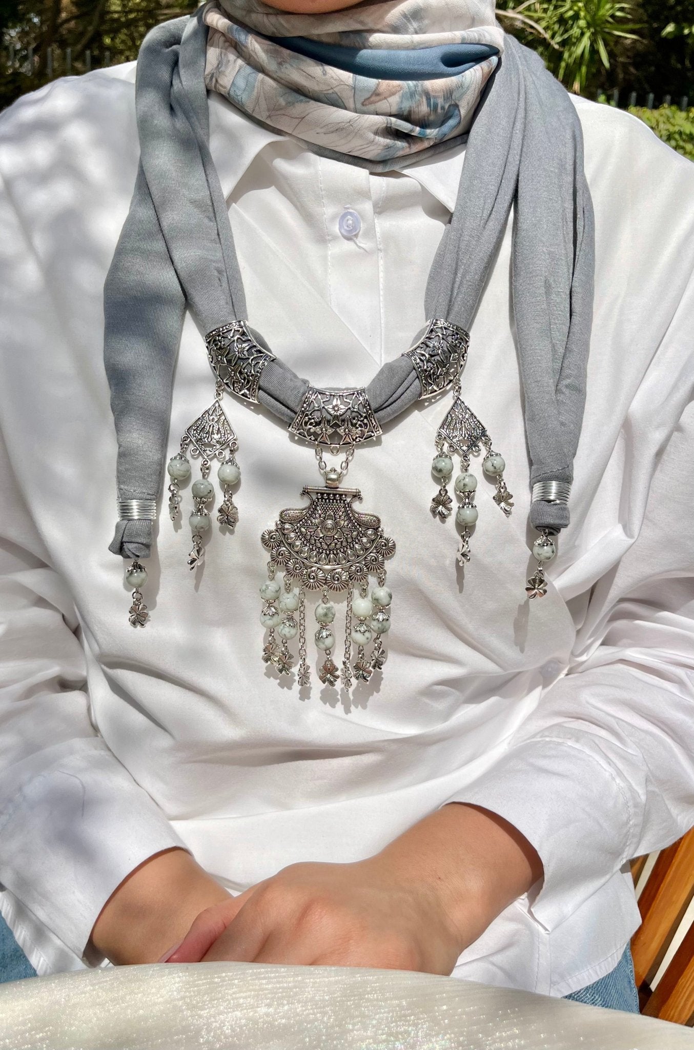 Bedoor Necklace Scarf - Cotton