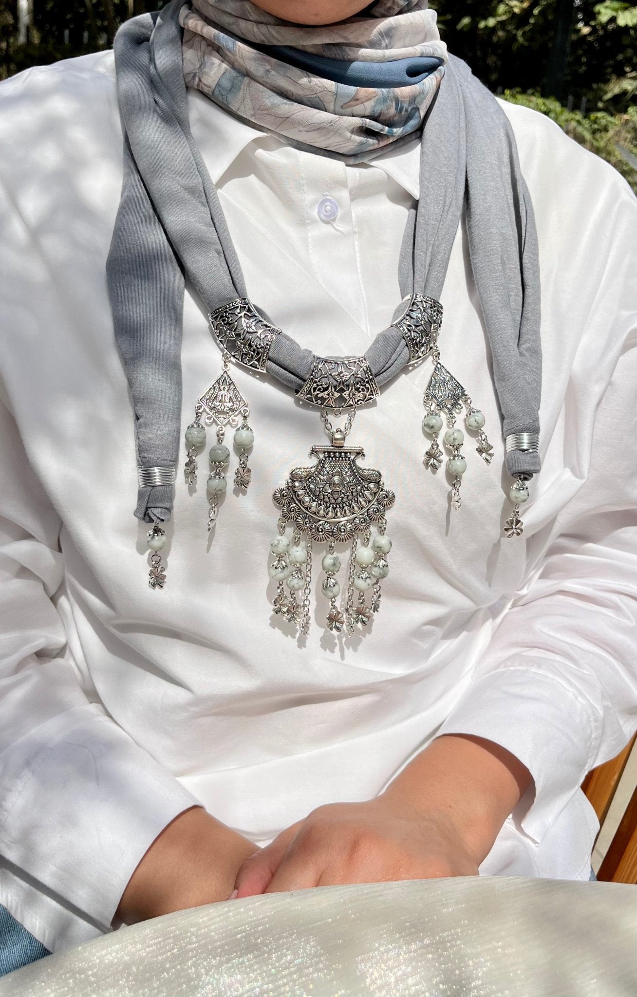 Bedoor Necklace Scarf - Cotton