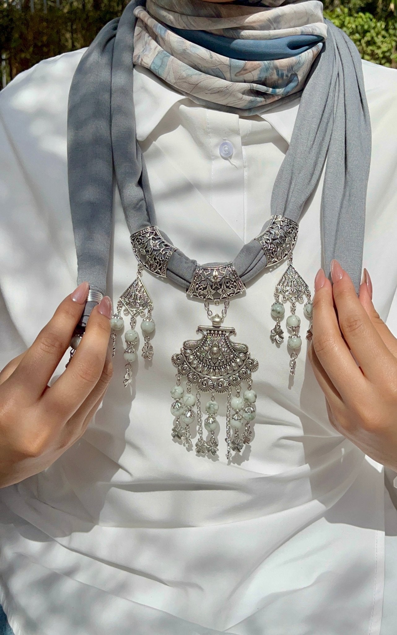 Bedoor Necklace Scarf - Cotton