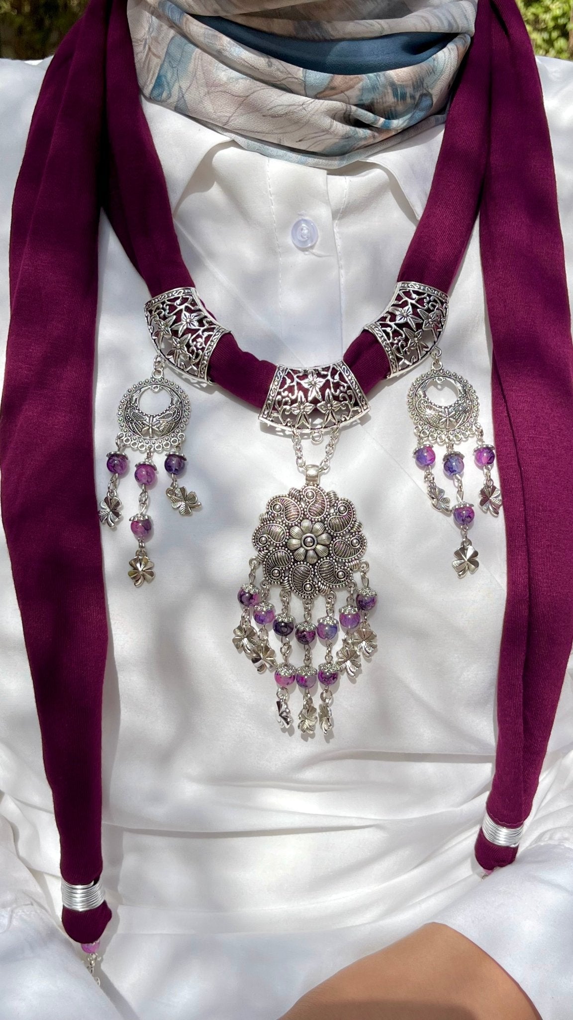 Retaj Necklace Scarf - Cotton