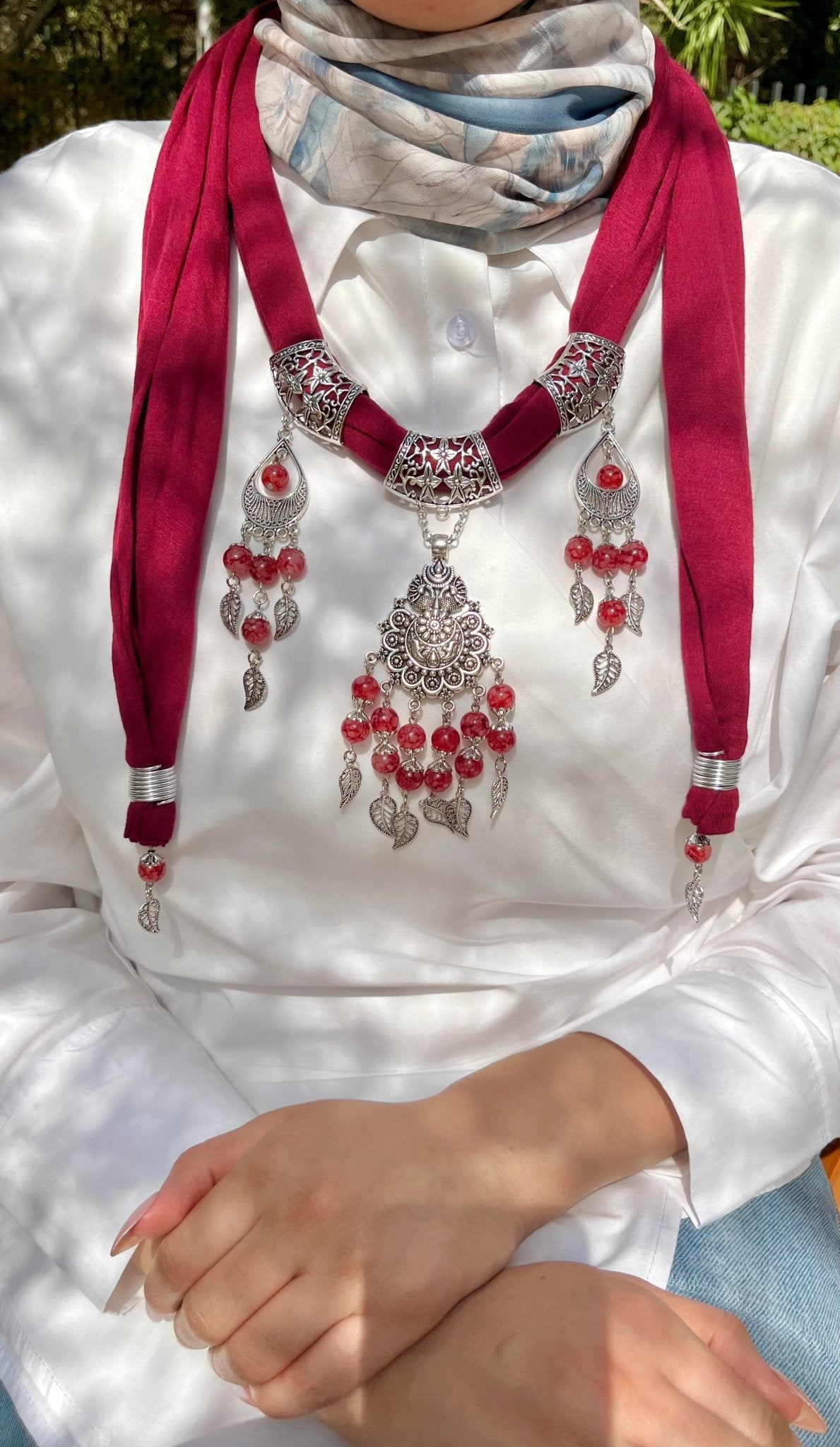 Alya Necklace Scarf - Cotton