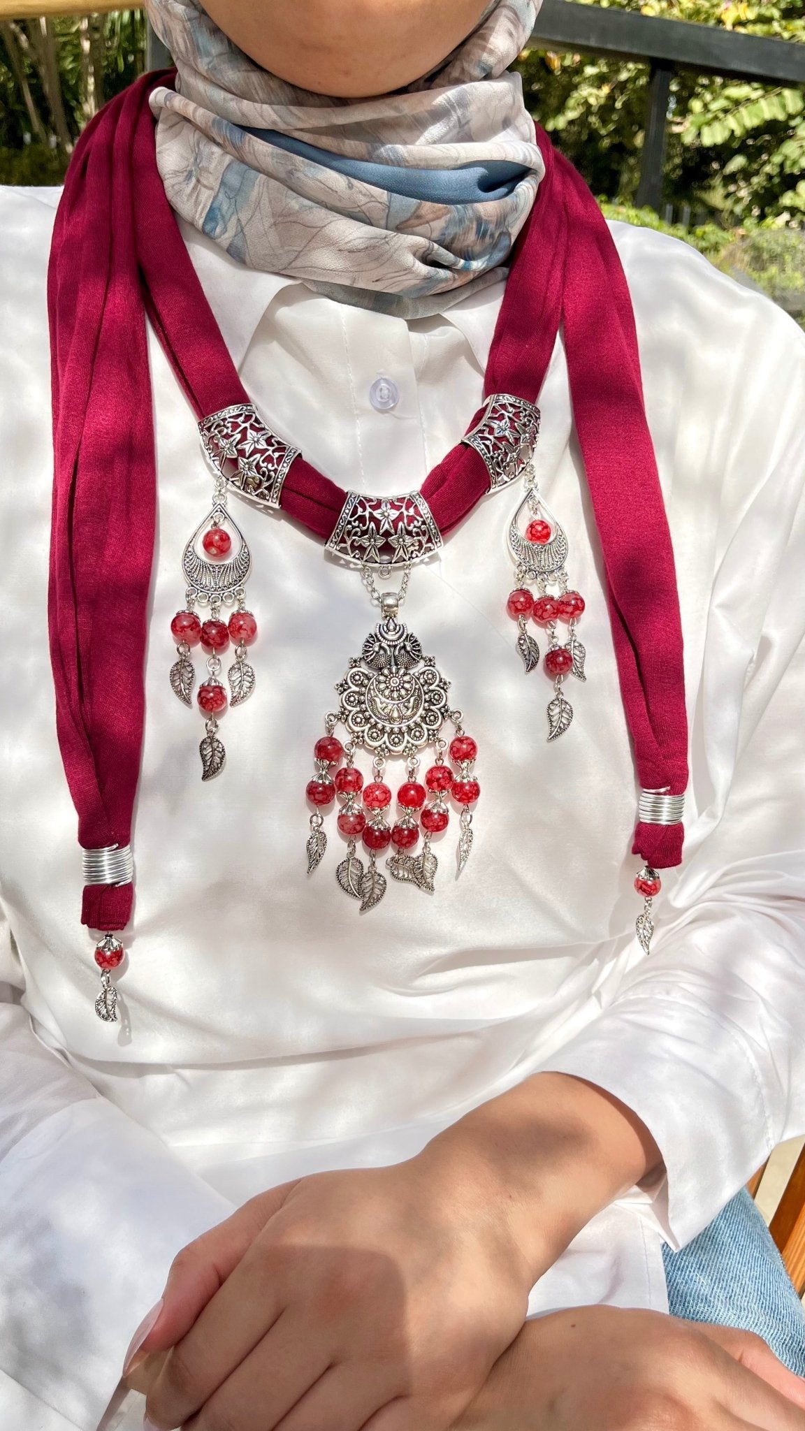 Alya Necklace Scarf - Cotton