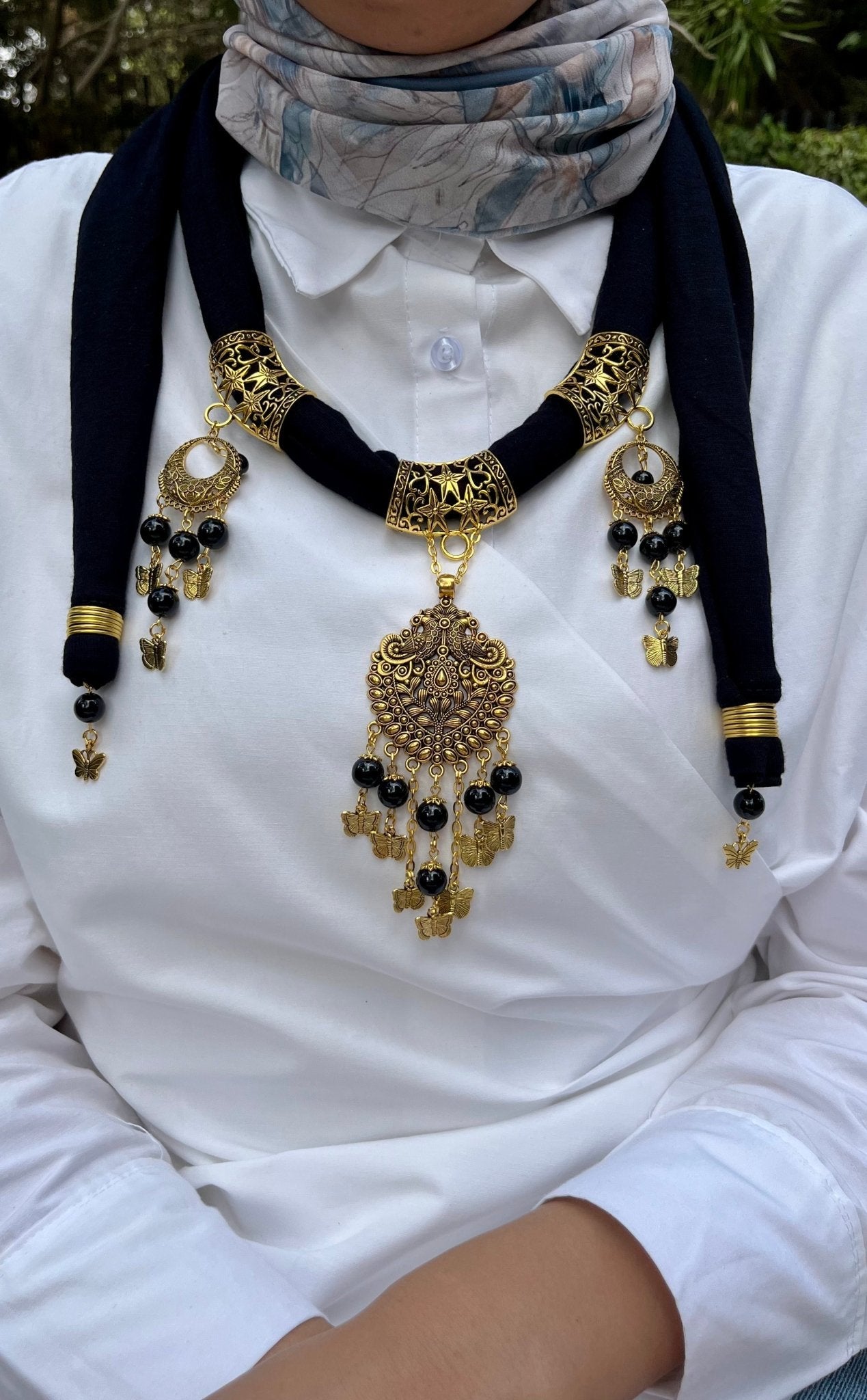 Aseel Necklace Scarf - Cotton