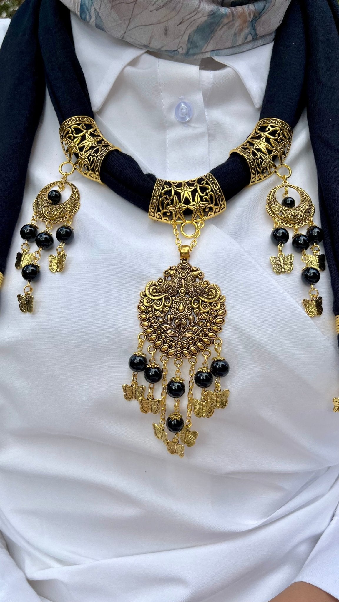 Aseel Necklace Scarf - Cotton