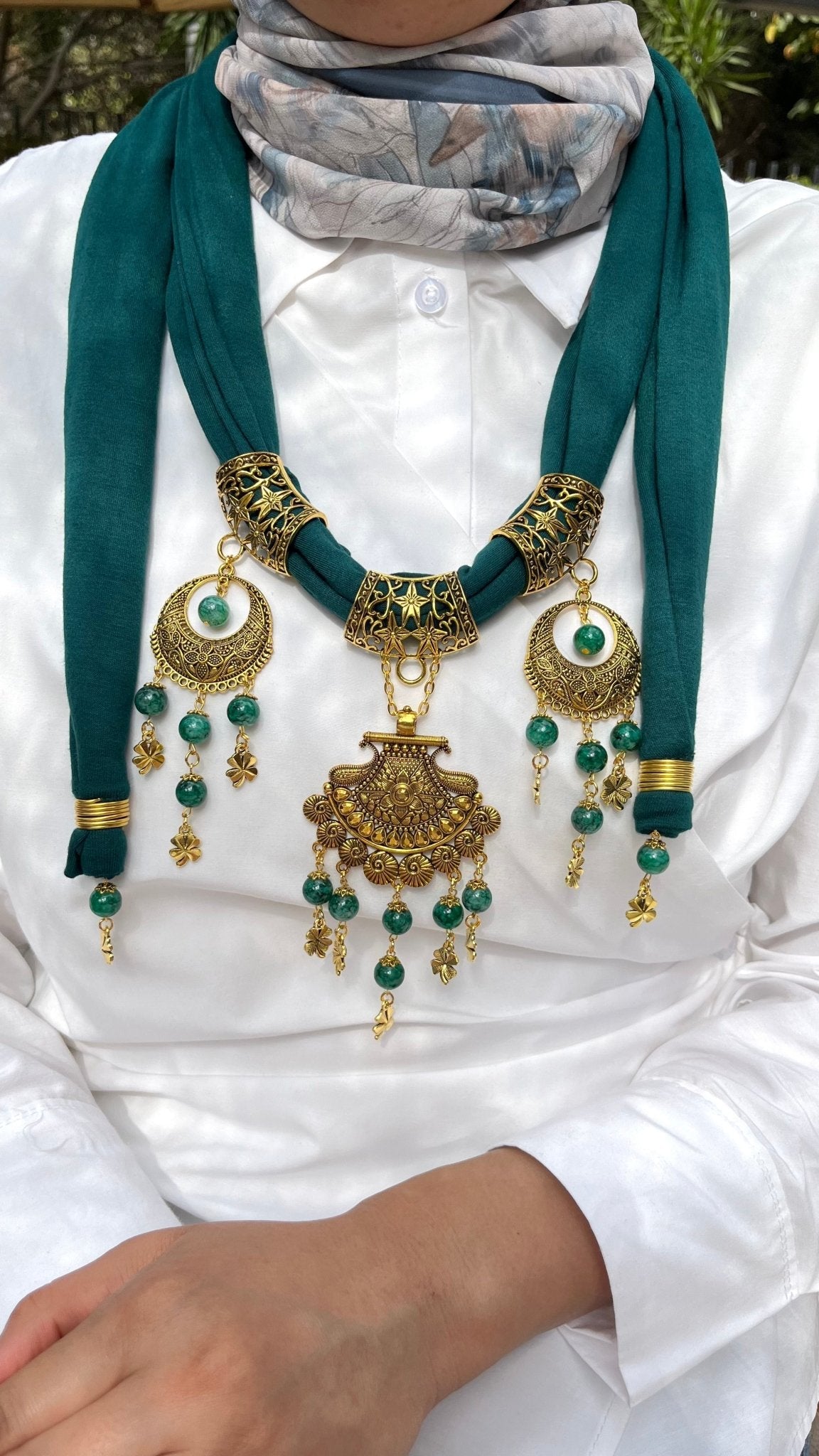 Lamya Necklace Scarf - Cotton