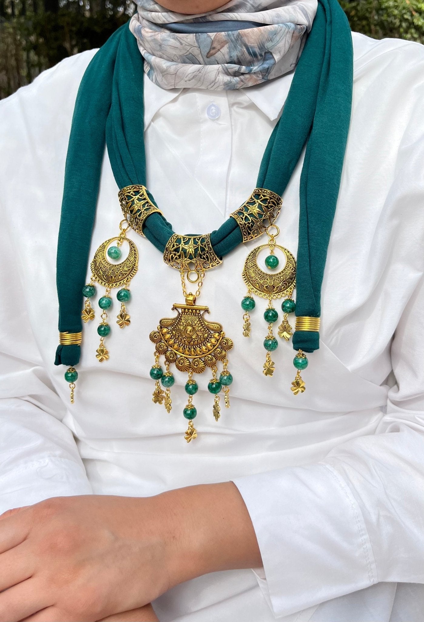 Lamya Necklace Scarf - Cotton