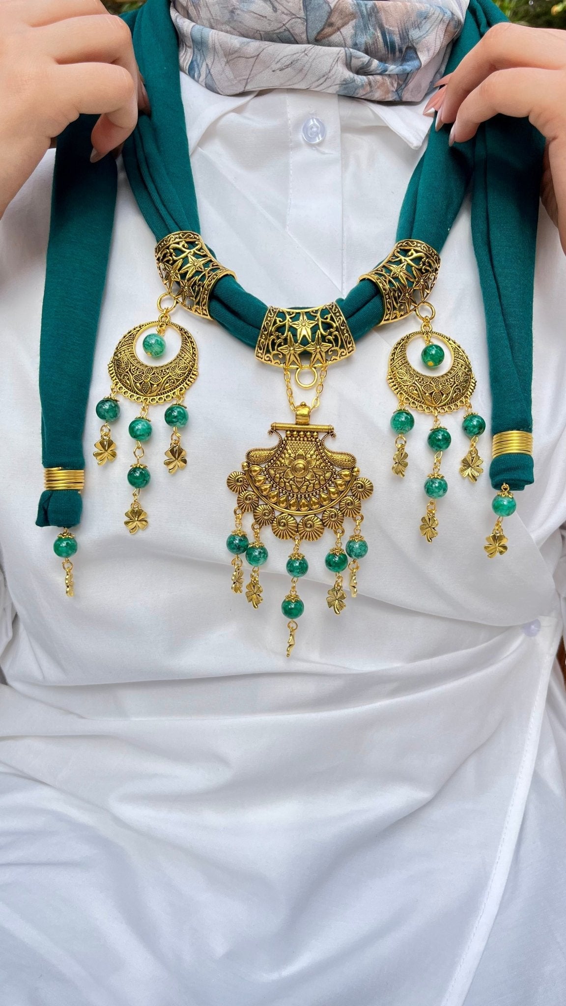 Lamya Necklace Scarf - Cotton