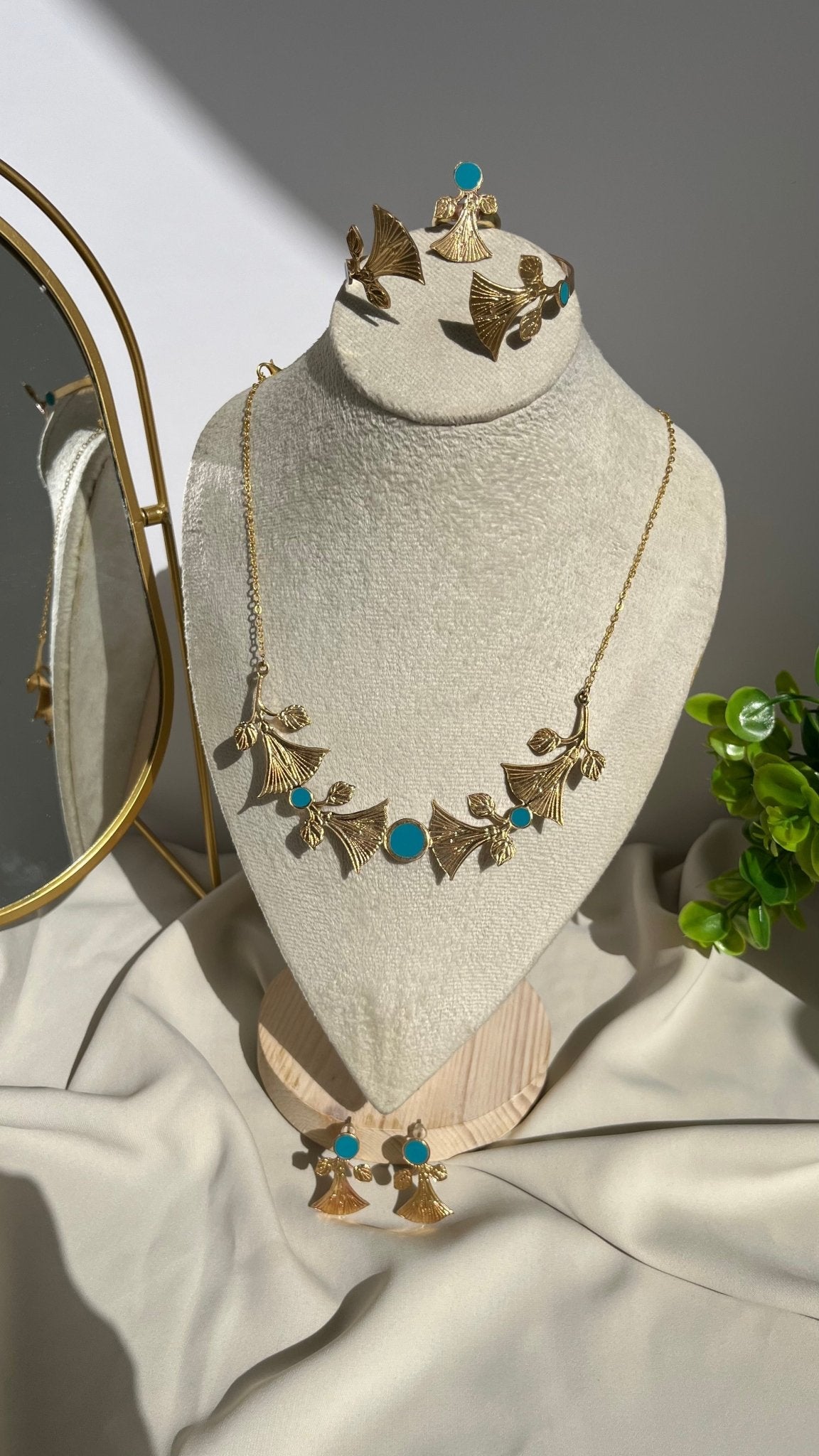 Turquoise Bloom Set - Pure Copper