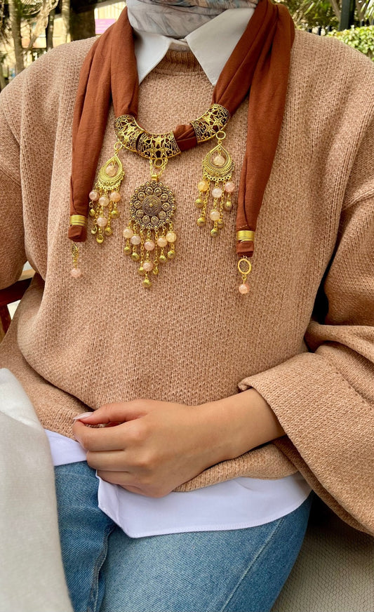 Desert Glow Necklace Scarf - Cotton