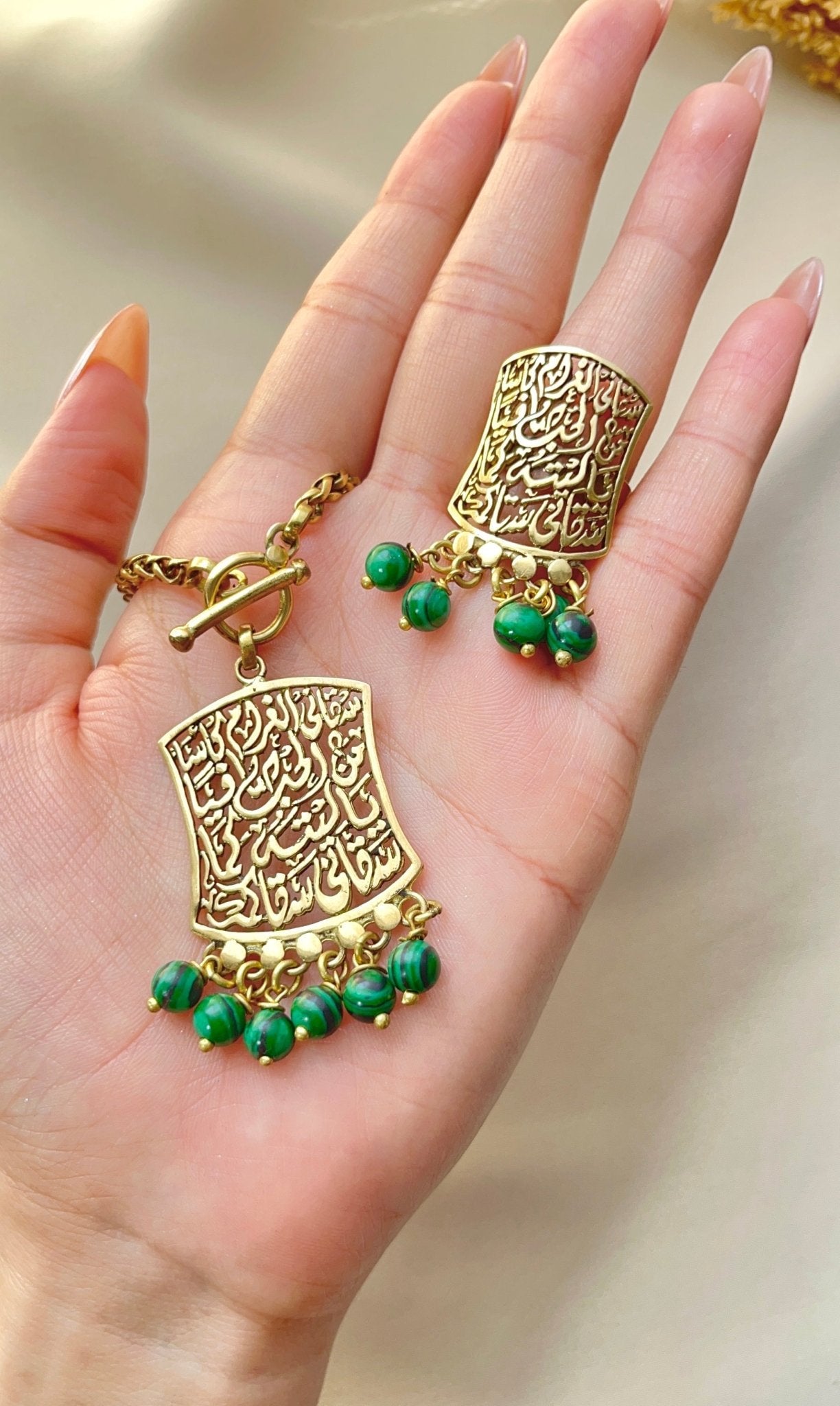 Magda Agate Set  - Copper