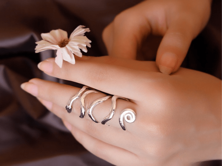 Nahla Ring - Copper & Silver Plated