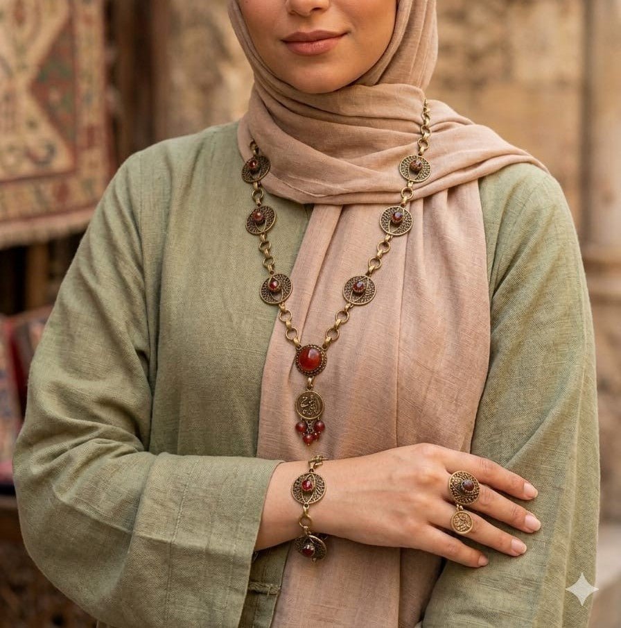 Nagham Elegant Set - Pure Copper