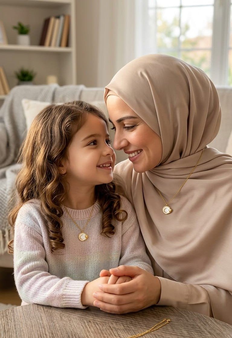Pinar Mother Daughter Matching Necklace - Stainless Steel