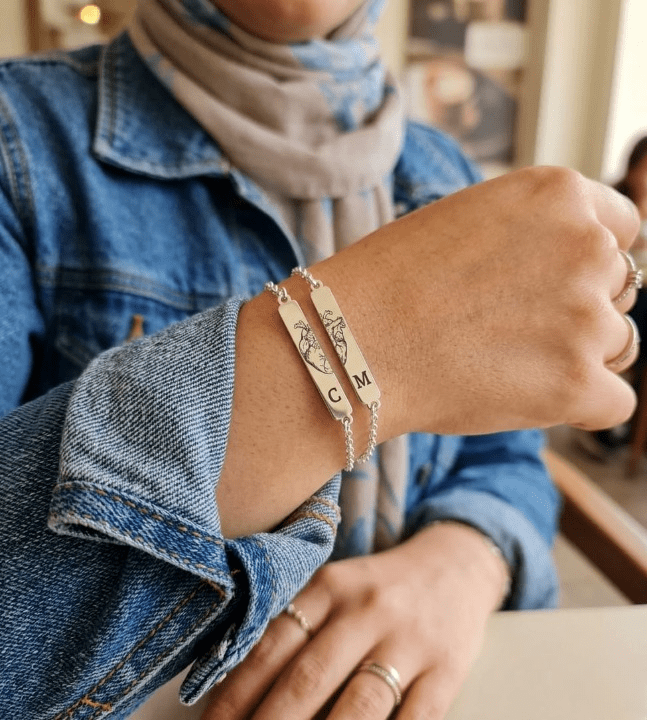 Couple's Bracelet  Set - Silver Plated