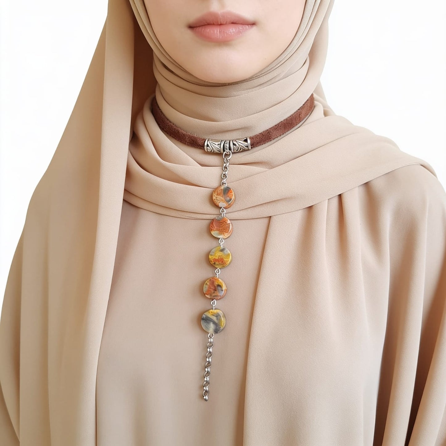 Hamsa Leather Necklace