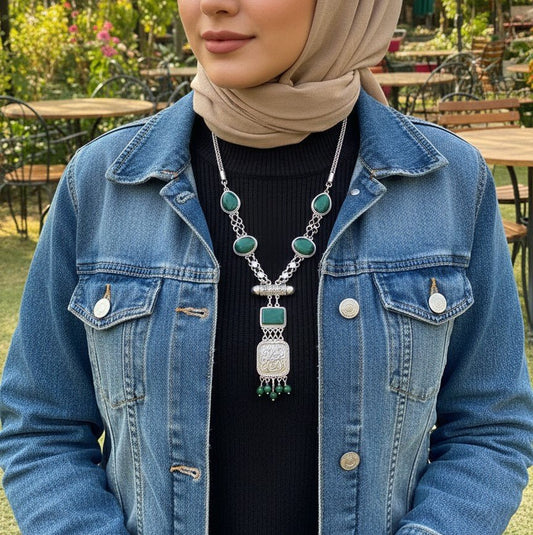 Forest Charm Necklace - Silver Plated