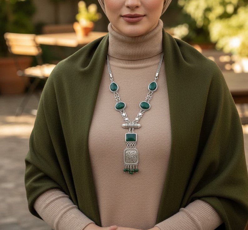 Forest Charm Necklace - Silver Plated