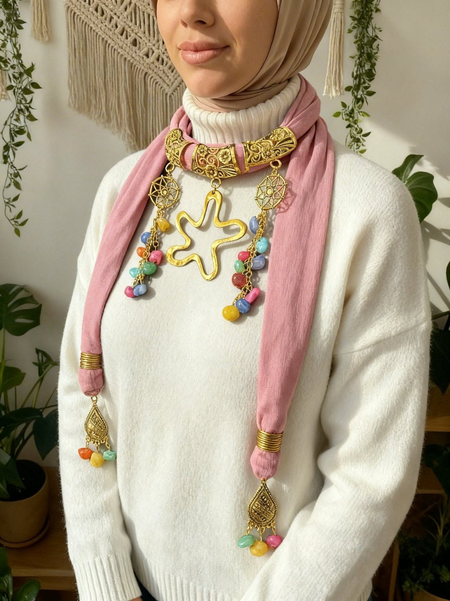 Sedra Necklace Scarf - Cotton