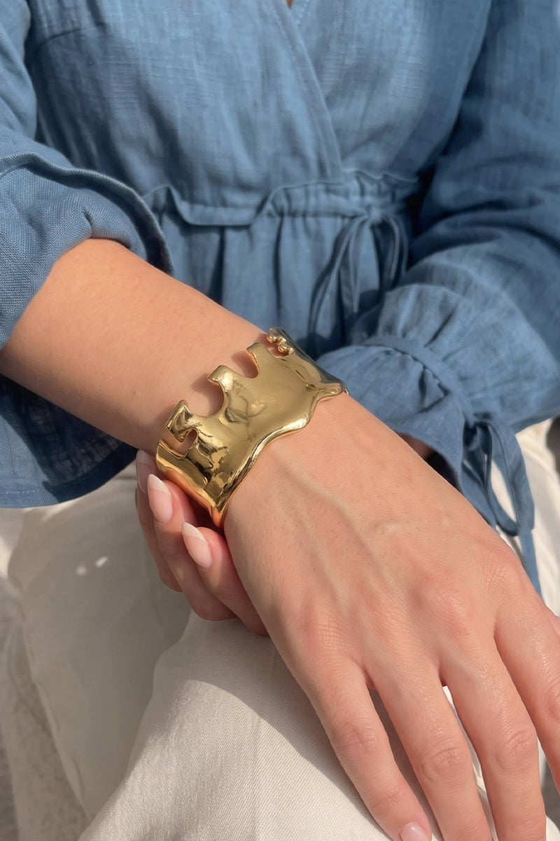 Fadwa Bangle - Gold Plated