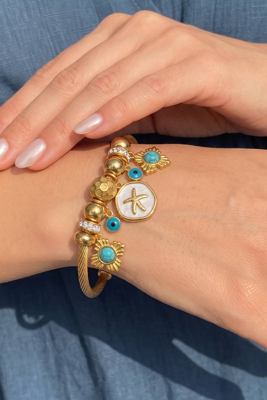 Star Bangle - Stainless Steel