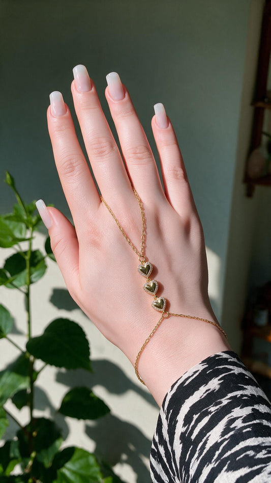 Rouby Hand Chain - Gold Plated