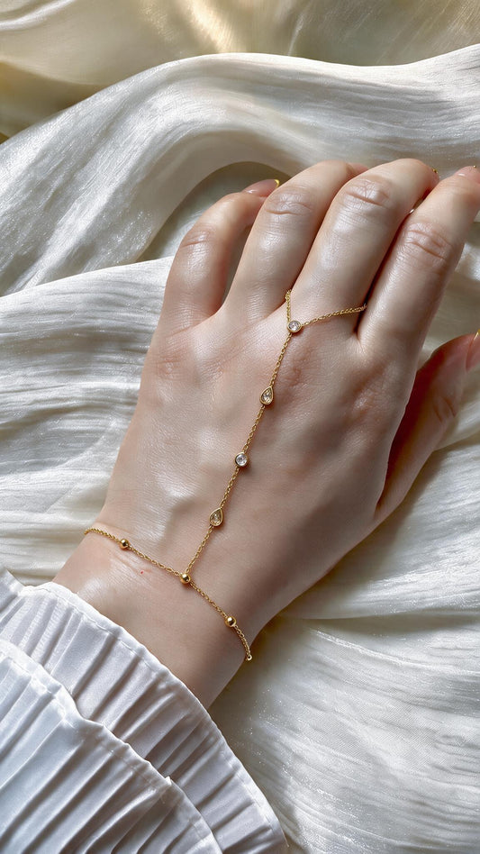 Salma Hand Chain - Stainless Steel