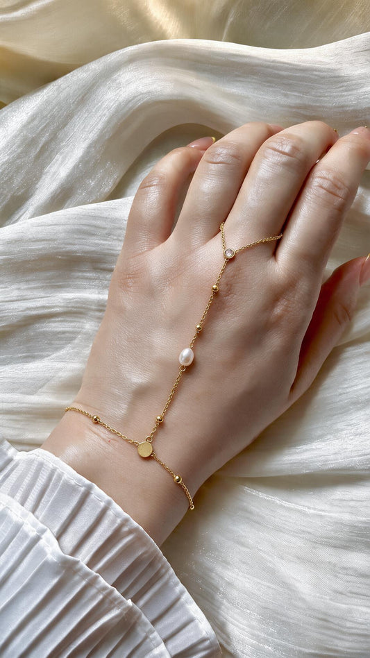 Pearl Hand Chain - Stainless Steel