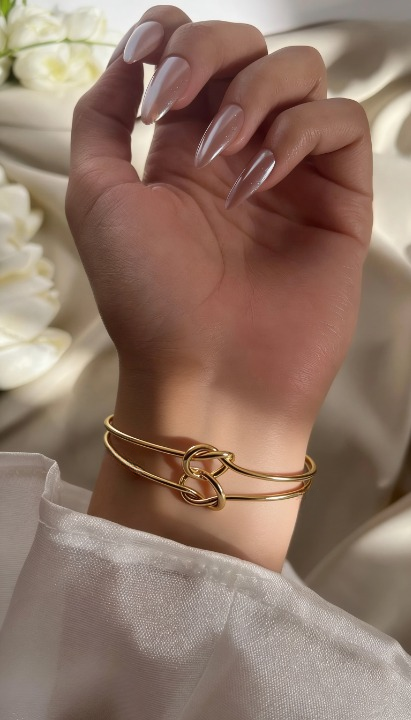 Hazal Bangle - Stainless Steel