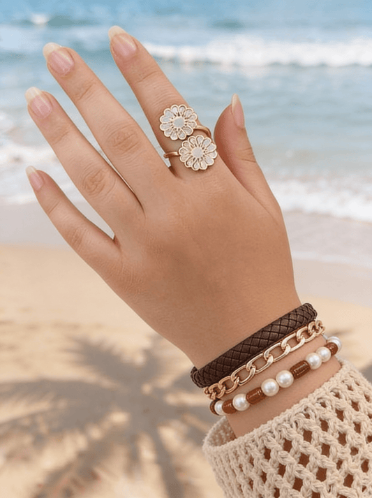 Zhraa Leather Bracelet Set