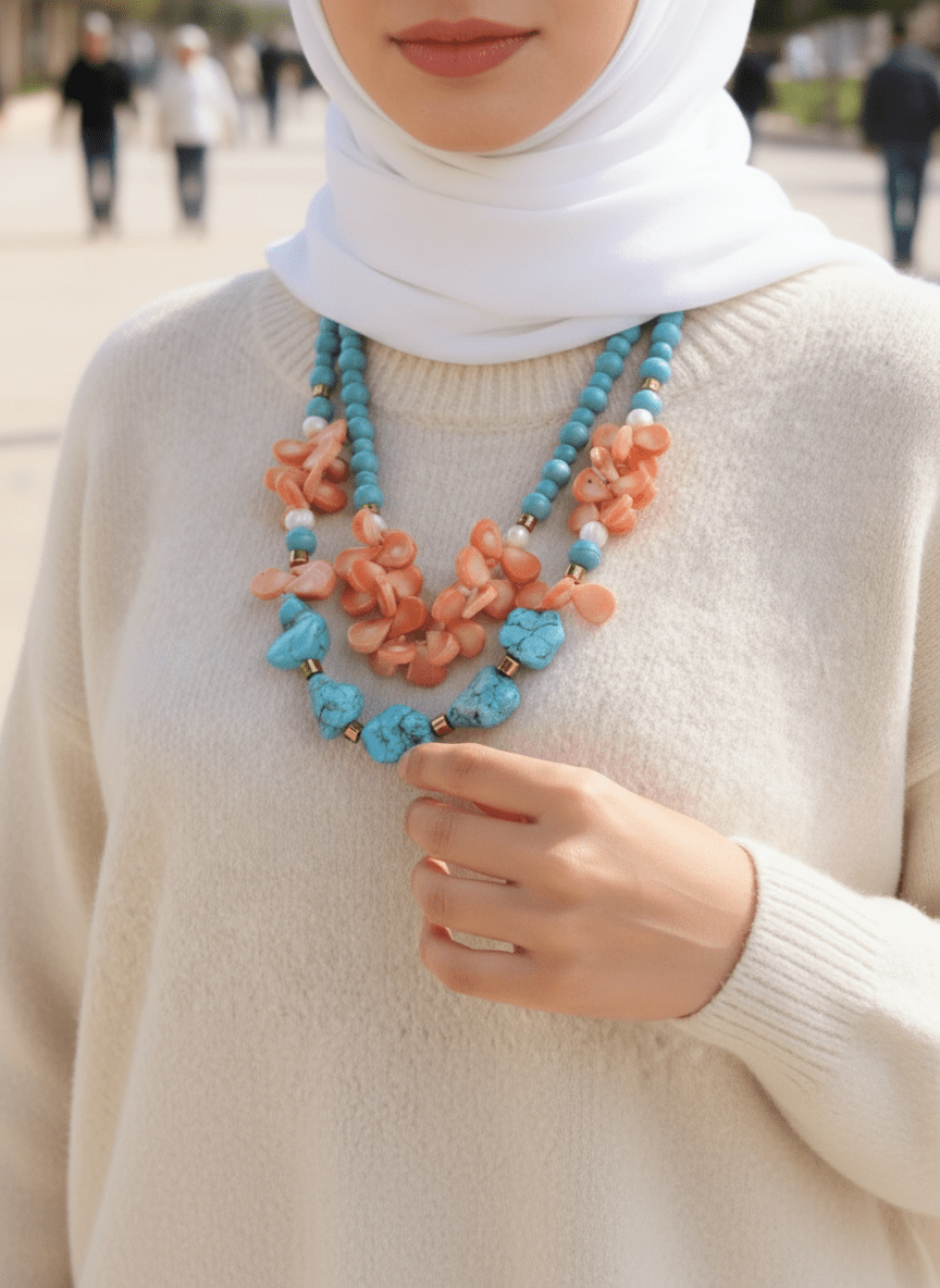Fatima Necklace - Fayrouz and Shell